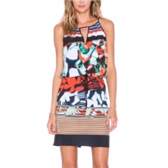 Clover Canyon Dresses & Skirts - Clover Canyon Keyhole Mini Tank Dress Ink Strokes